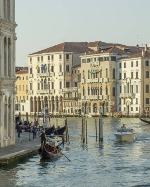 15.04.2019. İtalya. Venedik. Büyük Kanal Görünümü.
