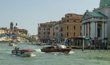 18.04.2019. İtalya. Venedik. Büyük Kanal Görünümü.