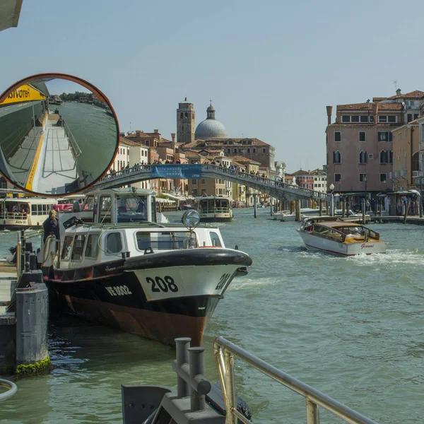 2019 Italy Venice Vaporetto Pier Grand Canal — Stock Photo, Image