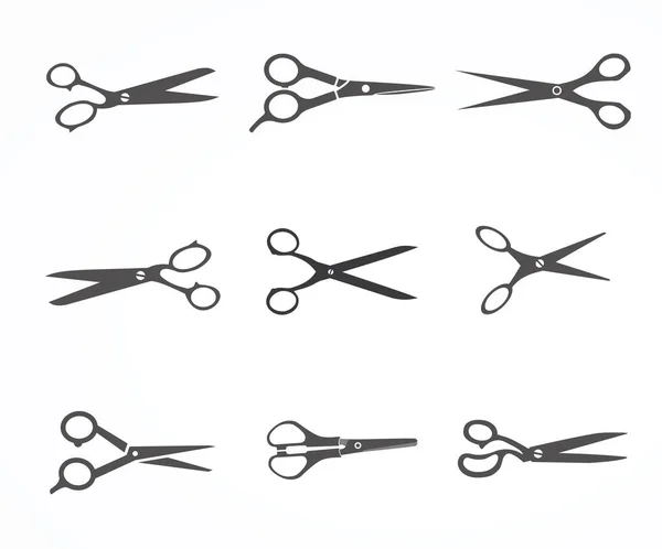 Scissors Vector Illustration Black Isolated White Background — Stock Vector