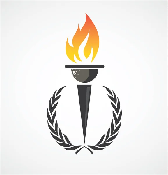 Illustration Flamme Olympique Sur Fond Blanc Vecteur Supplémentaire Fichier Eps — Image vectorielle