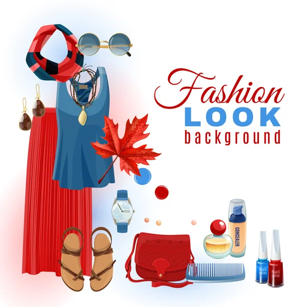 Fashion Look achtergrond — Stockvector