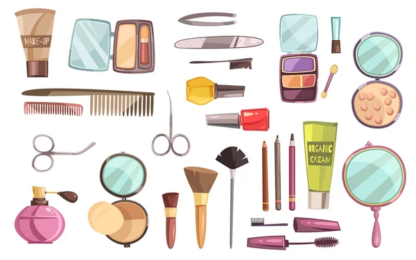 Top Set de cosméticos — Vector de stock