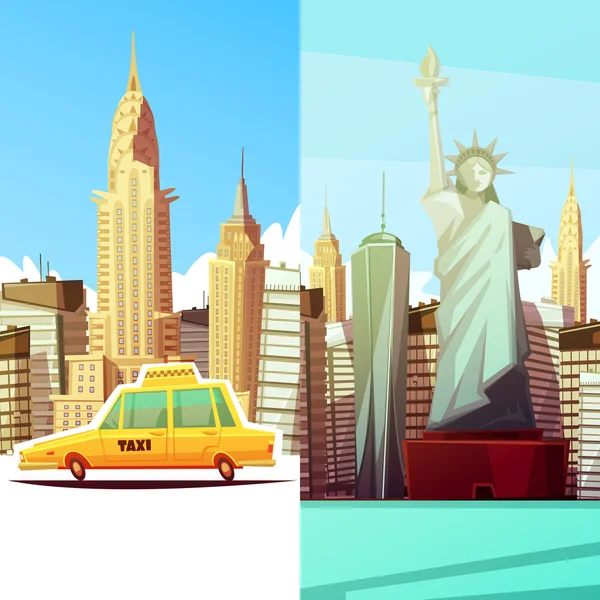 New York dva svislé bannery — Stockový vektor