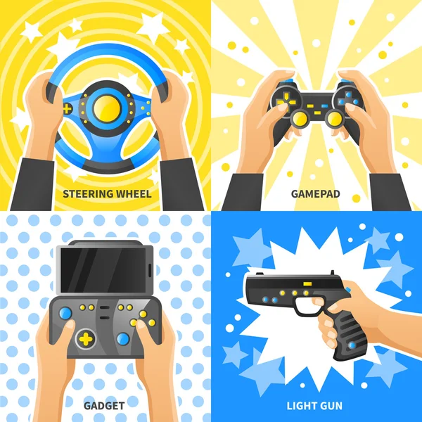 Juego Gadget 2x2 Concepto de diseño — Vector de stock