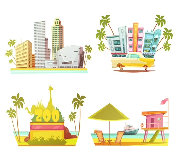 Concept de design Miami 2x2 — Image vectorielle