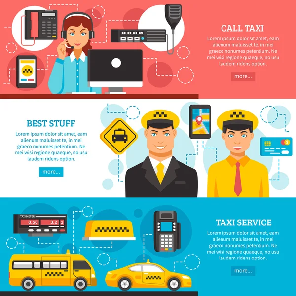 Taxi service banner set — Stockvector