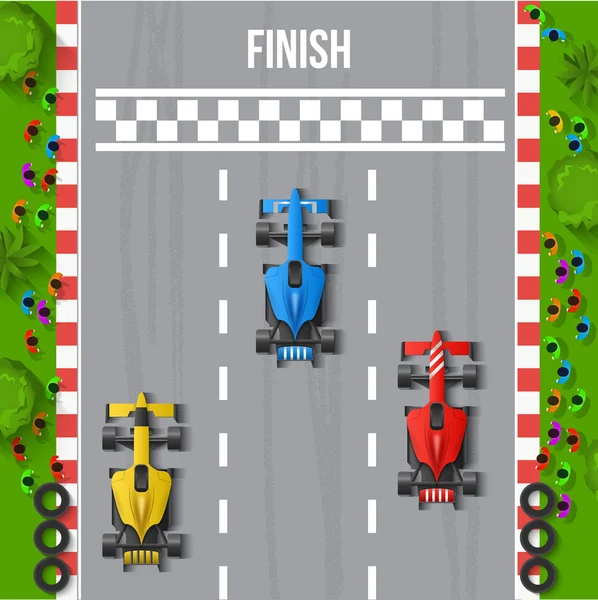 Race Finish Top View Ilustração —  Vetores de Stock