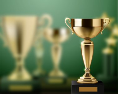 Trophy Awards Realistic Background  clipart