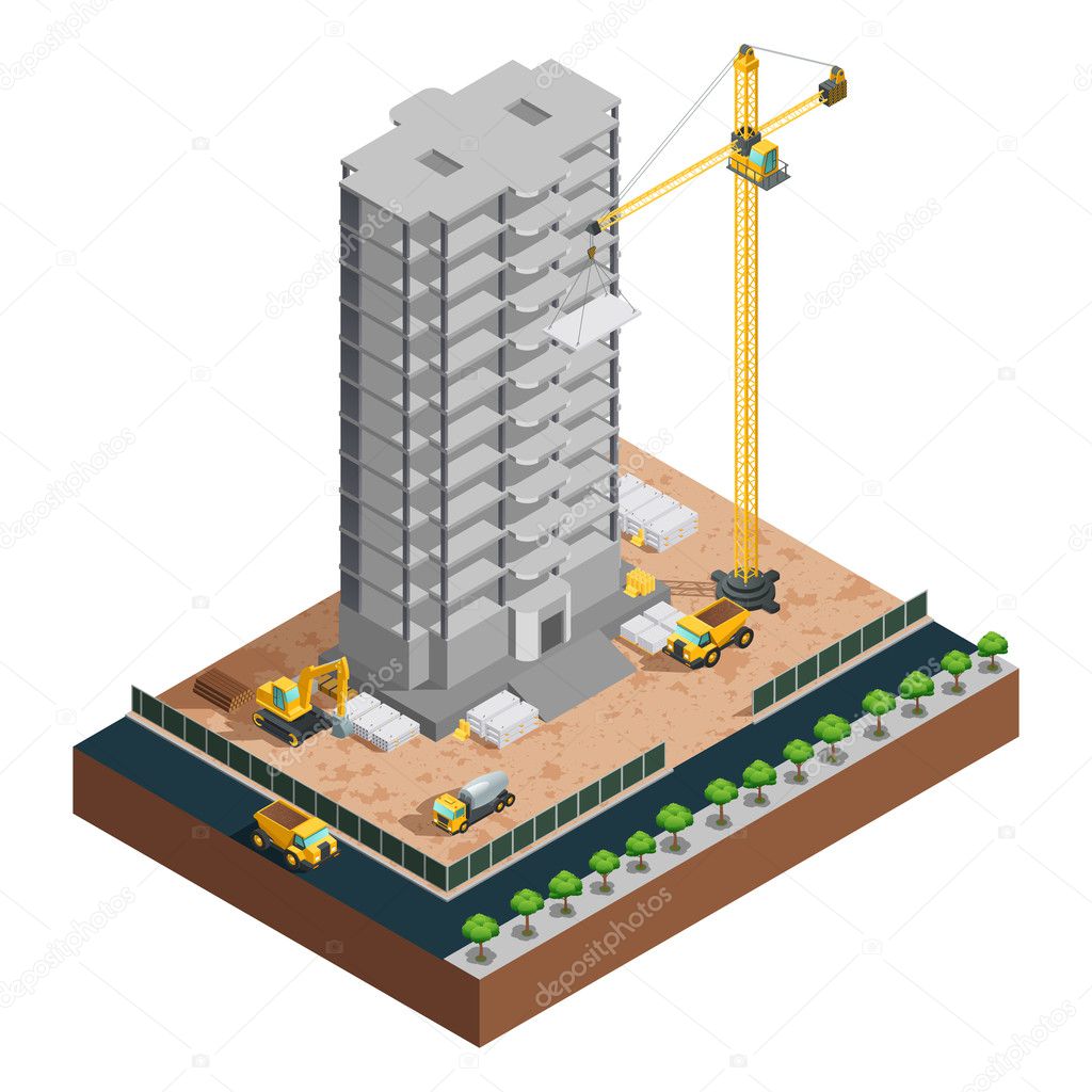 Construction Isometric Composition