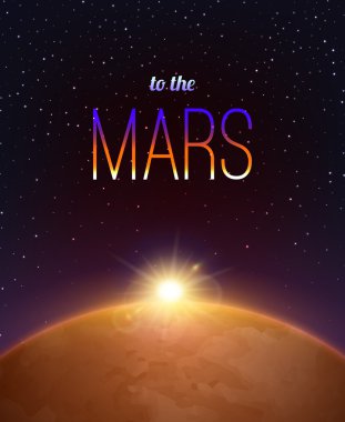 Mars gerçekçi arka plan 