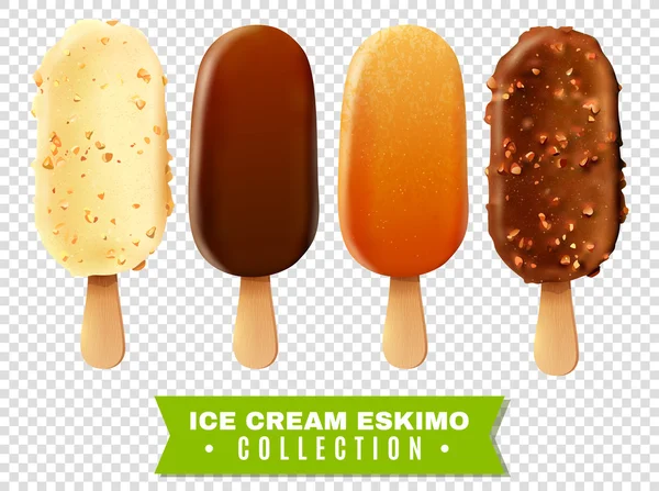 Crème glacée Eskimo Pie Collection — Image vectorielle