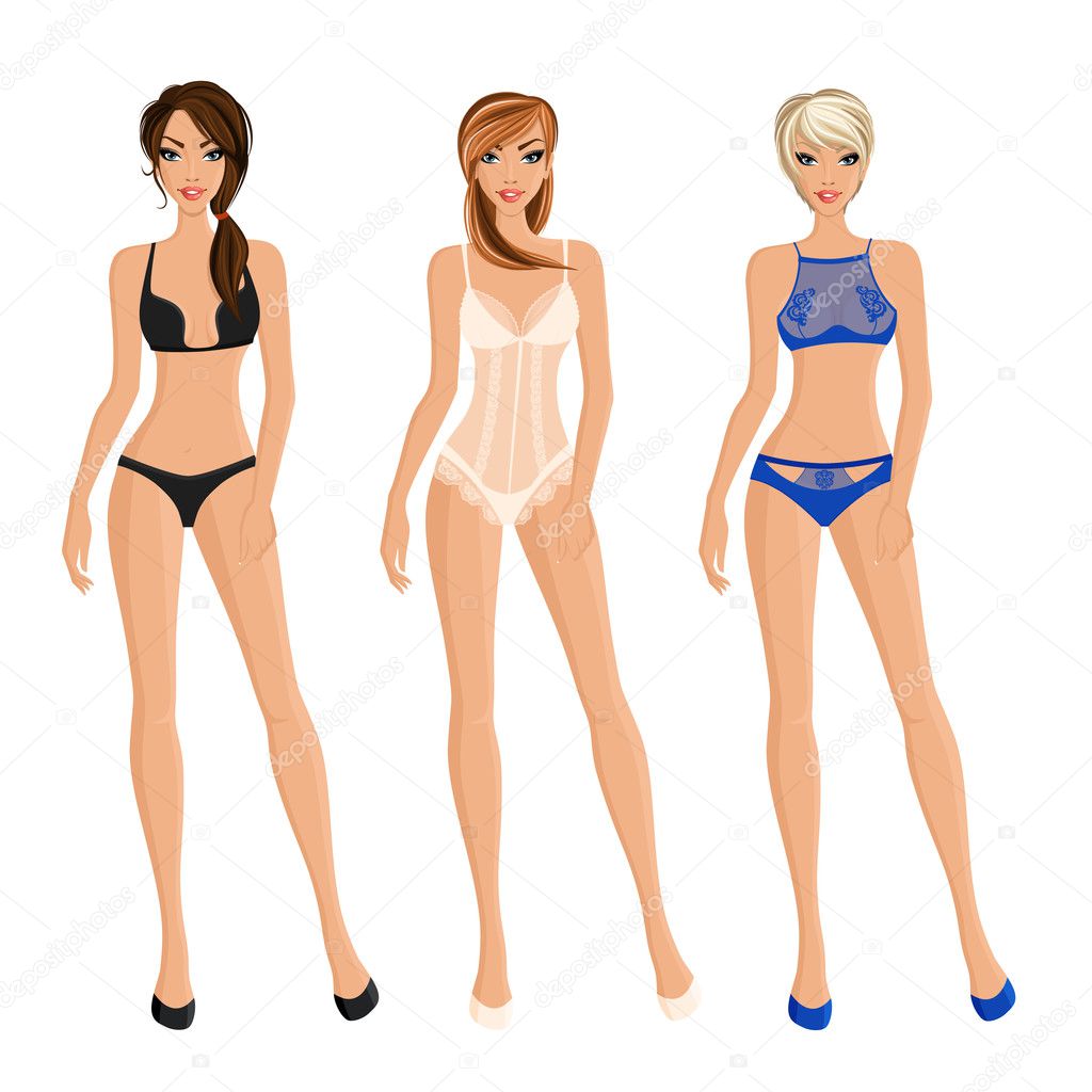 Premium Vector  Women undergarment woman underwear girls bra and