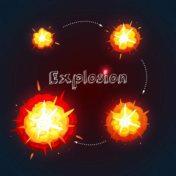 Explosion Design Set — Stock Vector