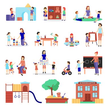 Anaokulu Icons Set 