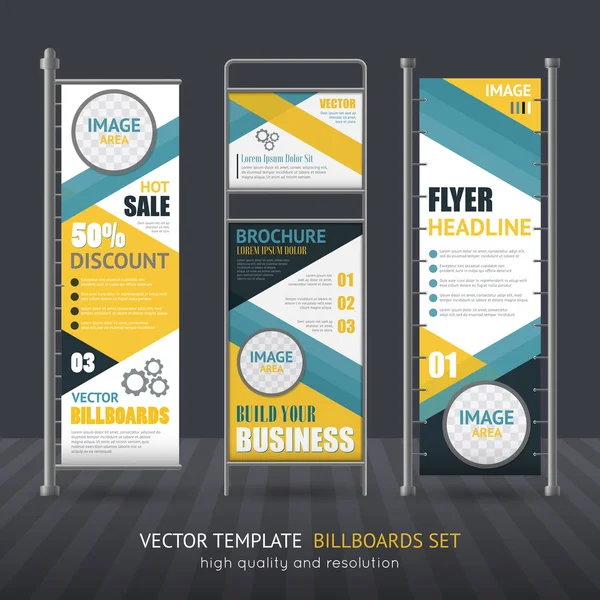 Promotionele verticale Billboard Set — Stockvector