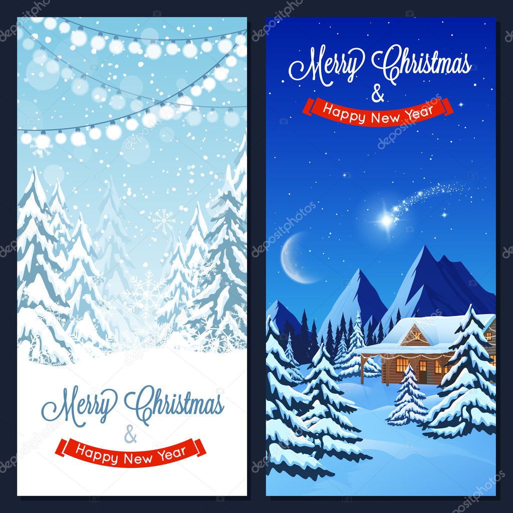 Winter Landscape Vertical Banners