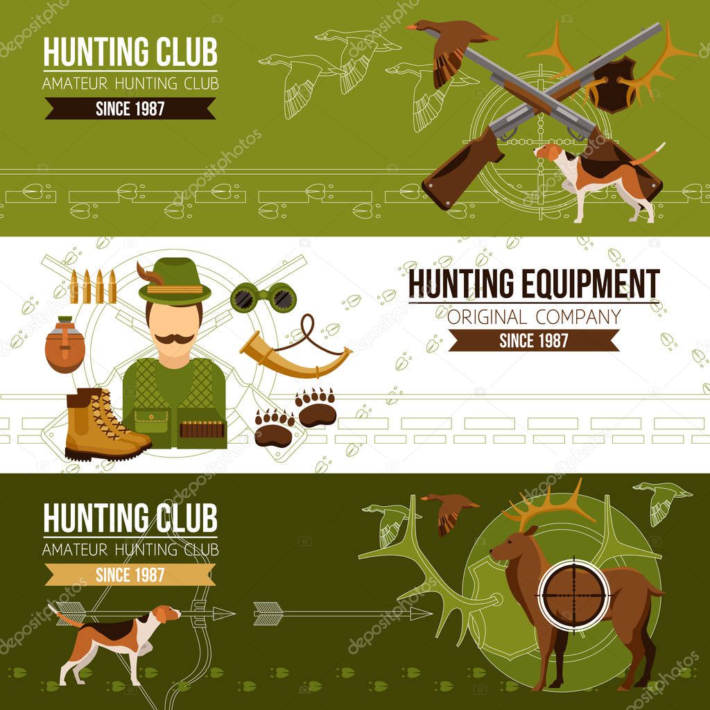 Hunting Horizontal Banners