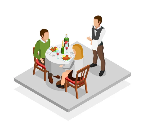 Restaurant Repas Concept — Image vectorielle