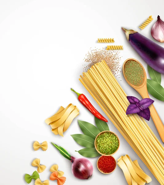 Plantilla de pasta realista — Vector de stock