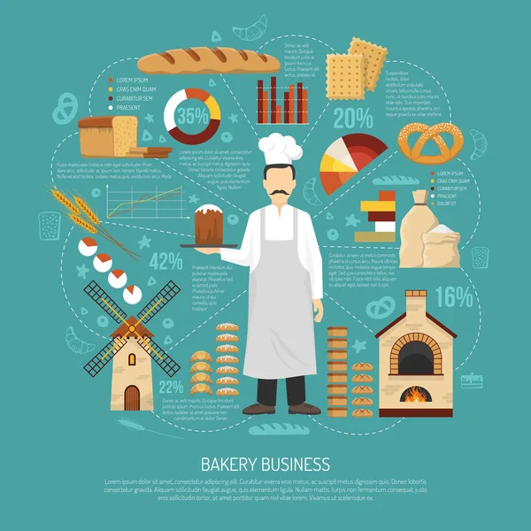 Bakery Business Illustration — Stock Vector