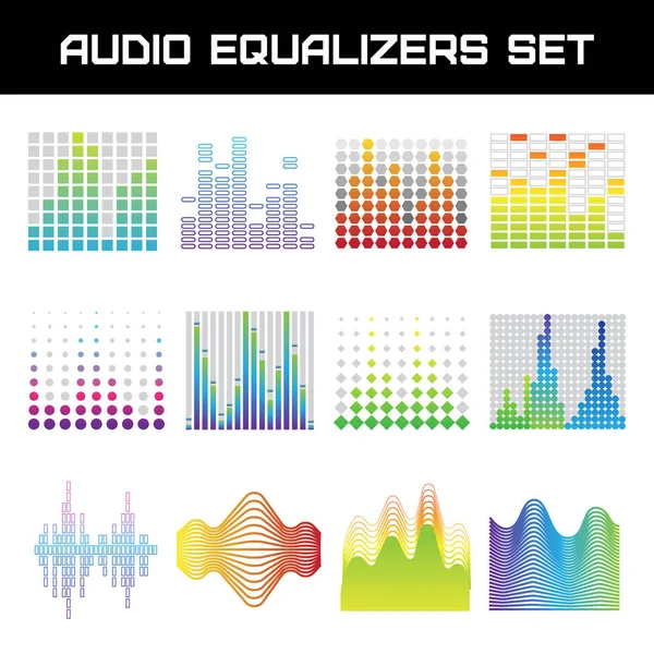 Audio Equalizer Set — Stockvektor