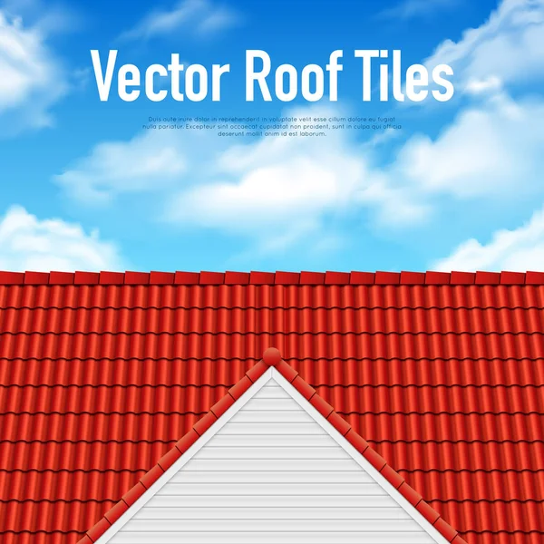Ház tető cserép poszter — Stock Vector