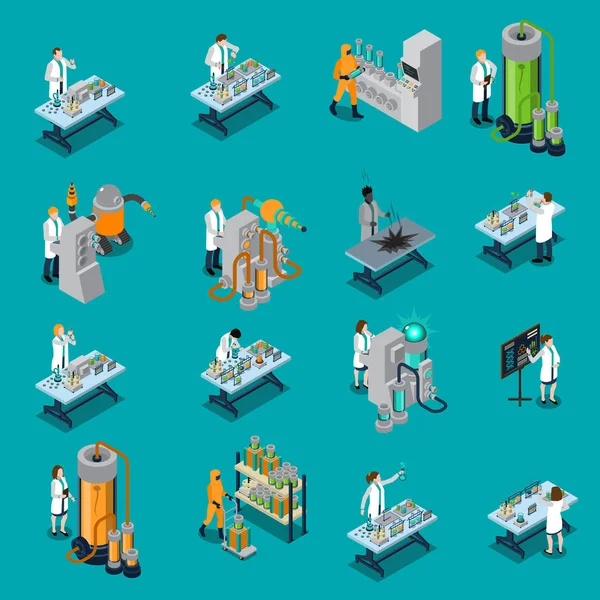 Conjunto de ícones de cientista —  Vetores de Stock