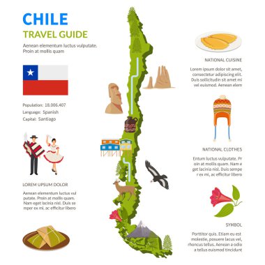 Şili Infographics düzen harita ile