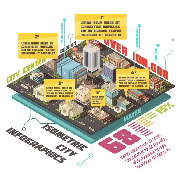 Zestaw budynków rządowych Infographic — Wektor stockowy