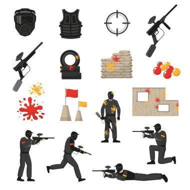 Paintball Icons set