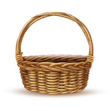 Basket Realistic Side View Image