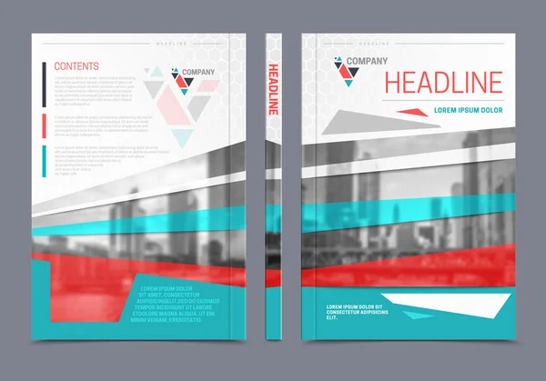 Jaarlijkse verslag Brochure Flyer ontwerpen — Stockvector