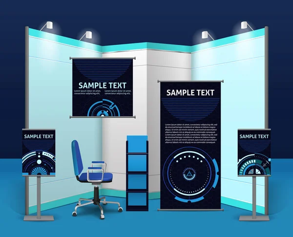 Promotion Exhibition Stand mall — Stock vektor