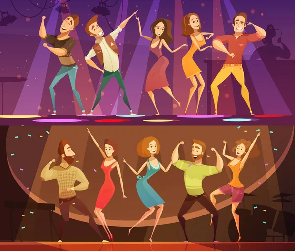 Ночной клуб Disco Dance Banners Set — стоковый вектор