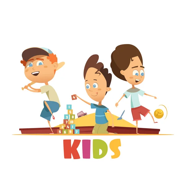 Jugar concepto de niños — Vector de stock