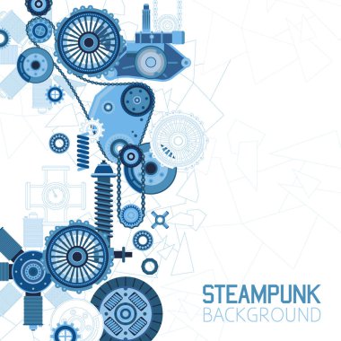 Steampunk Futuristic Background