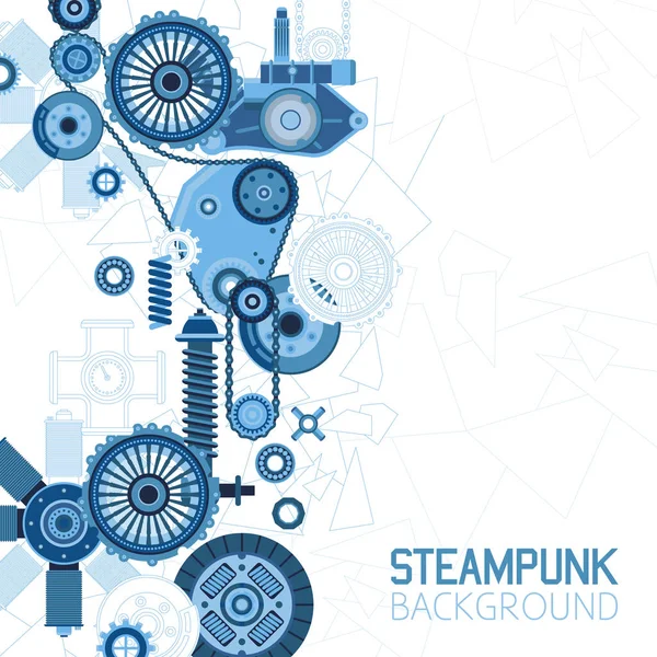 Steampunk fütüristik arka plan — Stok Vektör