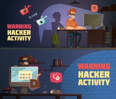 Uyarı Hacker aktivite 2 yatay Banner 
