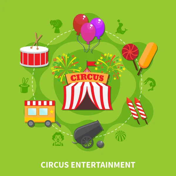 Circus entertainment concept — Stockvector