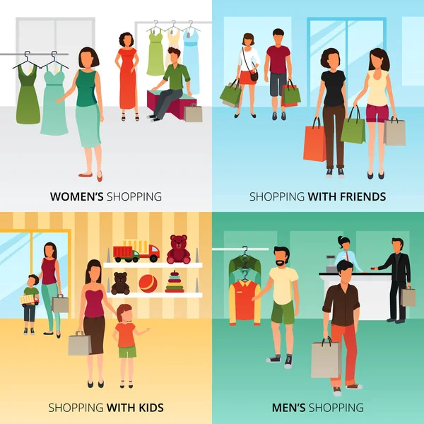 Alışveriş kavramı Icons Set — Stok Vektör