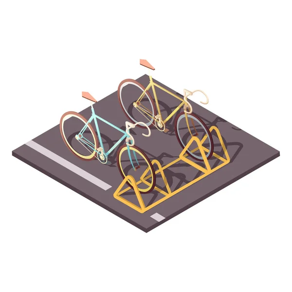 Bicycle Parking Concept — Stock Vector