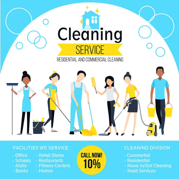 Cleaning Company Poster — Stock Vector