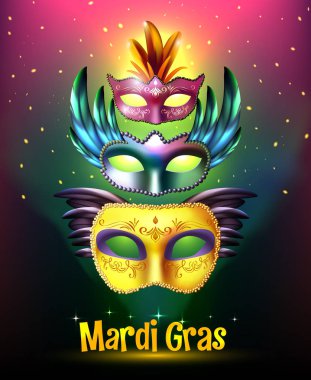 Mardi Gras karnaval posteri