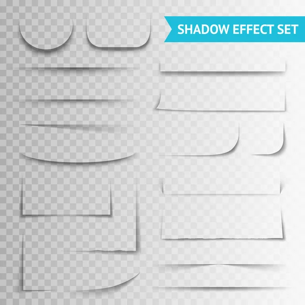 Libro blanco corta el juego de sombras transparente — Archivo Imágenes Vectoriales