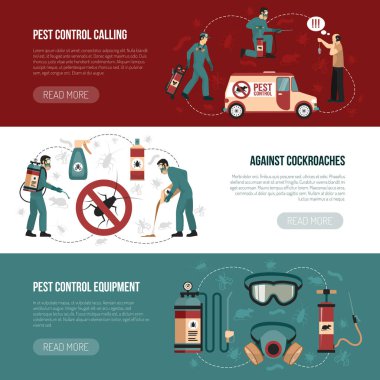 Pest Control Horizontal Banners  clipart