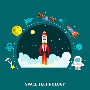  Space Technology Concept  clipart