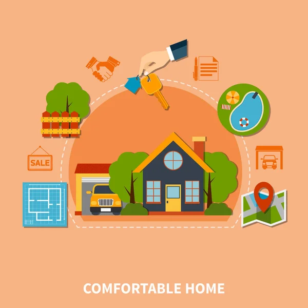 Concepto inmobiliario — Vector de stock