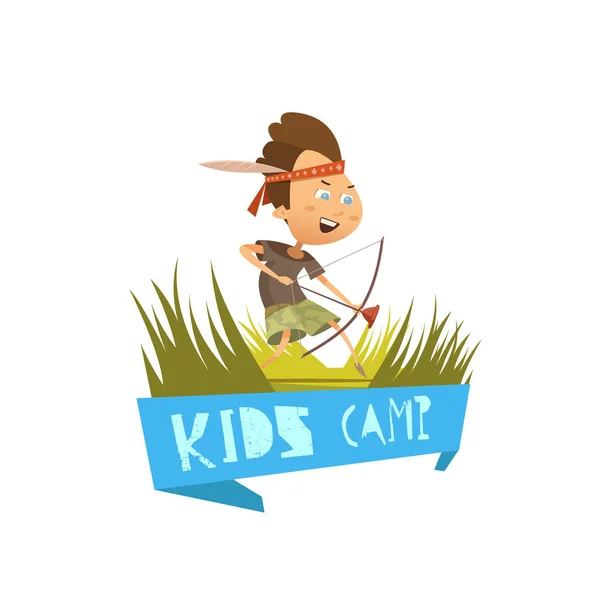 Kids Camp Concept — Stock Vector