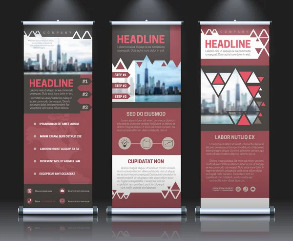 Rollup banners sjabloon — Stockvector